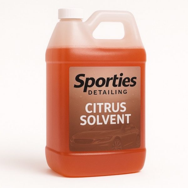 1-gallon jug of Sporties Detailing Citrus Solvent – heavy-duty degreaser for auto detailing