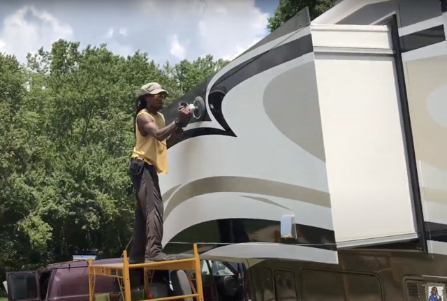 RV detailing Cherry Hill — gel coat polish