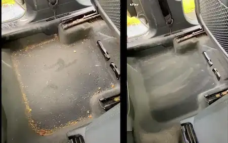 Carpet shampoo result