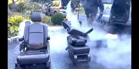 Interior shampoo result