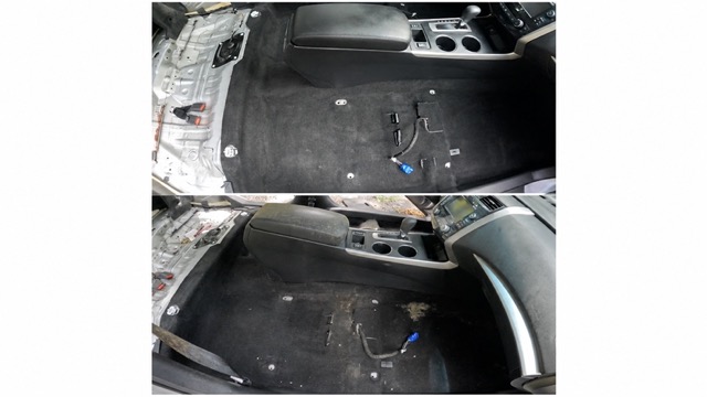 Seat removal before and after interior cleaning Cinnaminson NJ
