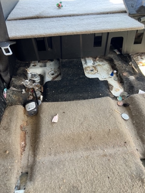Severely dirty vehicle before interior restoration in Moorestown NJ