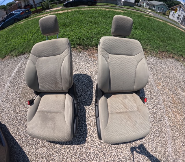 Dirty vehicle interior before deep interior restoration and odor removal in Maple Shade NJ