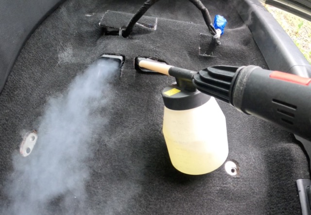 Automotive HVAC fogging treatment for interior odor removal
