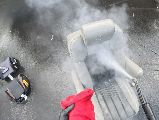 Deep cleaning underneath removed vehicle seats in Cinnaminson NJ