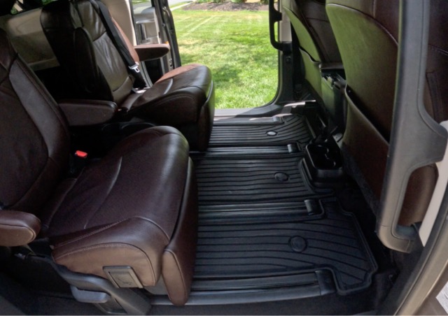 Leather vehicle seats after professional cleaning in Marlton NJ