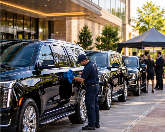 Illustration of event transportation vehicle detailing